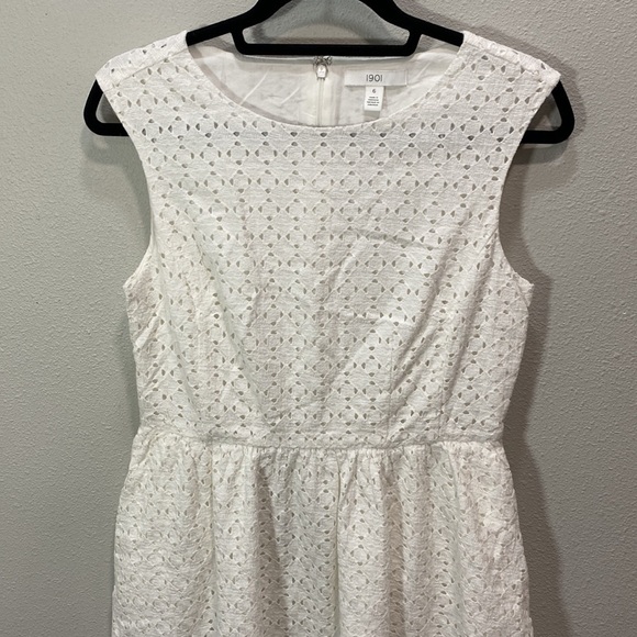1901 eyelet‎ dress fit n flare white - Picture 2 of 10